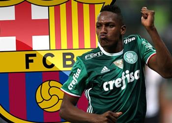 تقارير الميركاتو برشلونة ي نافس مانشستر سيتي للظفر بخدمات الم دافع الكولومبي لبالميراس ووكيله يؤكد توقيعه لـ البلوجرانا