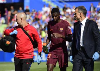 بين سبورتس تصدم جماهير برشلونة بمدة غياب ديمبيلي