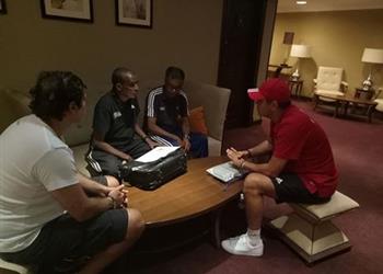 محاضرة بالفيديو للاعبي المنتخب واجتماع لتنسيق مباراة أوغندا