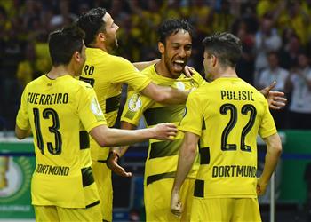 كأس ألمانيا أوباميانج يقود بوروسيا دورتموند للبطولة الرابعة على حساب فرانكفورت