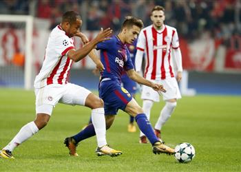 برشلونة يضع قدم ا في دور الـ16 بالتعادل مع أوليمبياكوس في دوري الأبطال