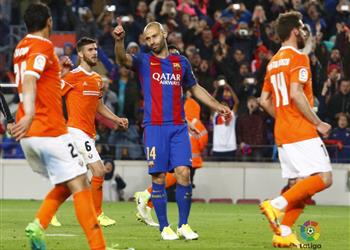 أرقام وإحصائيات بالفيديو ماسكيرانو ينهي صيامه بعد 7 سنوات ويسجل أولى أهدافه بقميص برشلونة