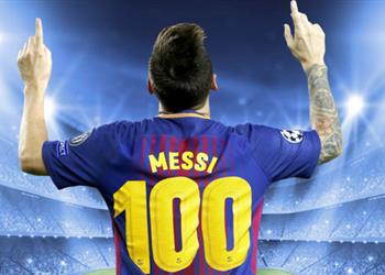 بالفيديو ميسي يصل إلى الهدف المئوي أوروبي ا