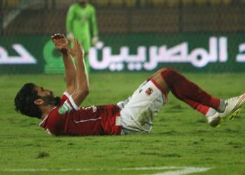 إصابة قوية لصالح جمعة في مباراة الاتحاد السكندري