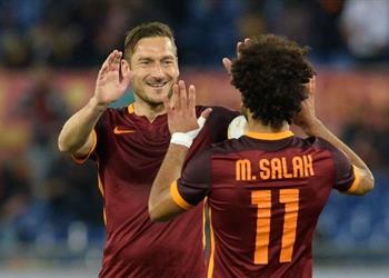 محترفين صلاح أساسي ا في مباراة وداع توتي بالجولة الأخيرة من الكالتشيو