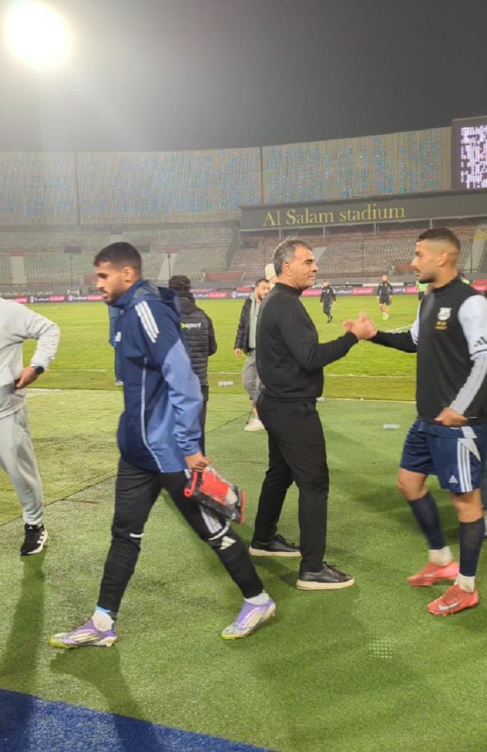 صوره ل فرحة حمزة الجمل ولاعبي انبي بعد الفوز علي الاهلي