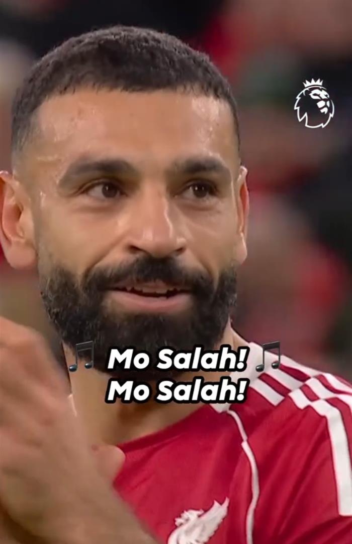 صوره ل شاهد أهازيج جماهير ليفربول لمحمد صلاح بعد مباراة برايتون