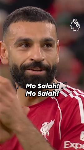 صوره ل شاهد أهازيج جماهير ليفربول لمحمد صلاح بعد مباراة برايتون