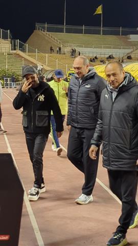 صوره ل افشة وعلى ماهر قبل مباراة الاهلي وسيراميكا كليوباترا