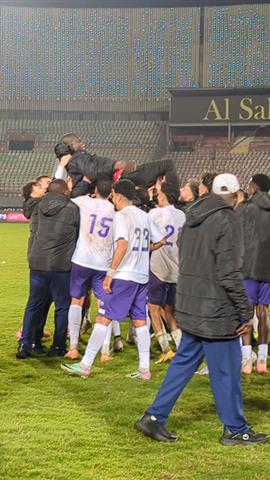 صوره ل احتفال لاعبي المصرية للاتصالات بعد الفوز علي الاهلي بكاس مصر