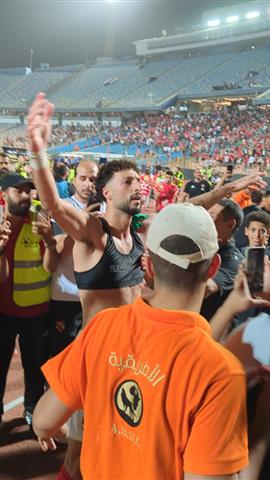 صوره ل احتفال وسام ابو علي بهدفه القاتل امام البنك الاهلي