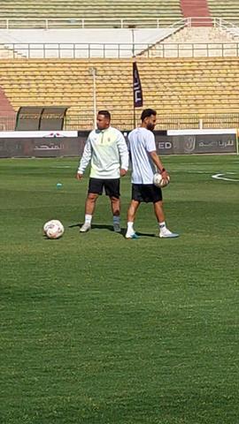 صوره ل أحمد سمير وحازم إمام في الظهور الأول لهما مع الزمالك في الجهاز المعاون لـ ايمن الرمادي