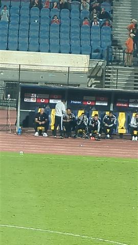 صوره ل رد فعل الحسين عموتة بعد هدف القناة الثاني في مرمي الاهلي بالدوري المصري