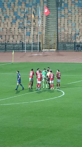 صوره ل اعتراض لاعبو الأهلي على ركلة الجزاء الترجي