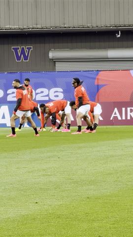 صوره ل حسام عبد المجيد بالقناع وتركيز كبير في آخر استعدادات منتخب مصر لمواجهة إيران