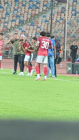 صوره ل فرحة افشه ولاعبي الاهلي بالهدف الثالث امام الشرقية انبي