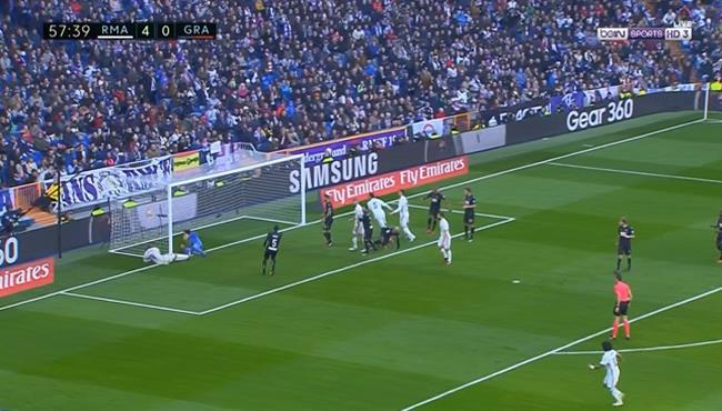 هدف ريال مدريد الخامس في مرمي غرناطه 5 0 الدوري الاسباني