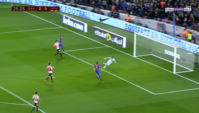 هدف برشلونه الملغي في مرمي اتليتكو بلباو بداعي التسلل