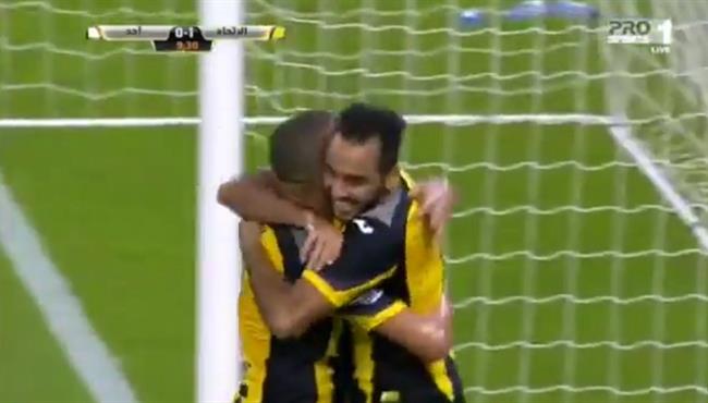 هدف الاتحاد الاول في مرمي احد اسيست محمود كهربا