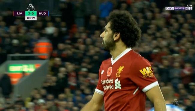 شاهد ماذا فعل يورجن كلوب اثناء تبديل محمد صلاح امام هدرسفيلد