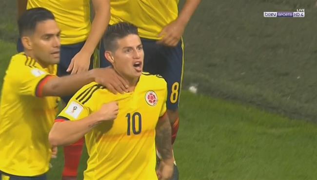 هدف رودريجيز في مرمي بيرو تصفيات كاس العالم