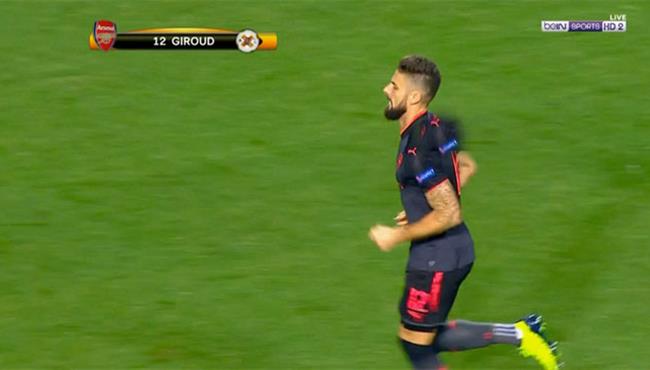 هدف جيرو الرائع في مرمي النجم الاحمر 1 0 الدوري الاوروبي