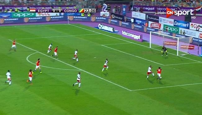 د 23 احمد حجازي يهدر هدف مؤكد لمنتخب مصر امام الكونغو