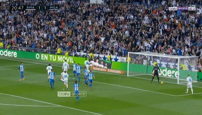 هدف ريال مدريد الثاني في مرمي ملقا