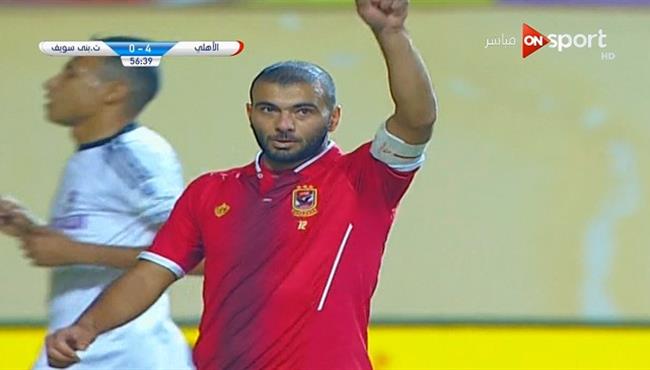 هدف عماد متعب في مرمي تليفونات بني سويف