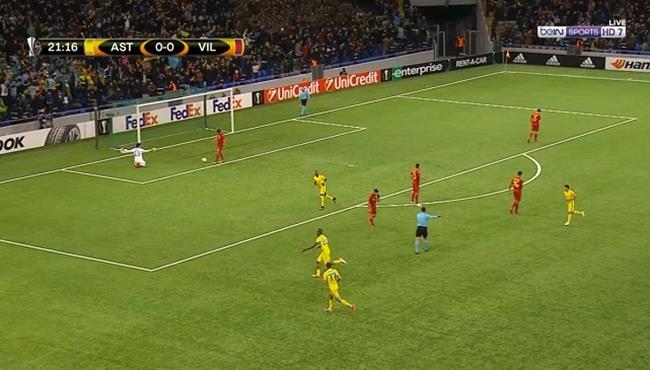 هدف استانا الرائع في مرمي فياريال الدوري الاوروبي