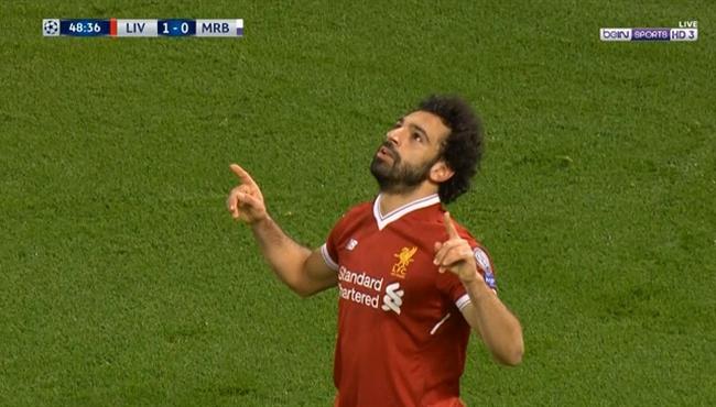 ملخص لمسات محمد صلاح في مباراة ليفربول وماريبور