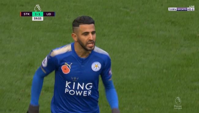 هدف رياض محرز في مرمي ستوك سيتي الدوري الانجليزي