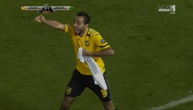 شاهد كيف احتفل كهربا بهدفه القاتل امام الاتفاق بالدورى السعودى