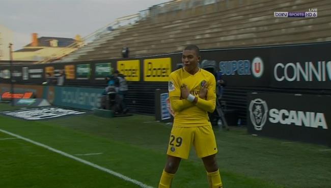 هدف مبابي الرائع فى مرمي أنجيه الدورى الفرنسي