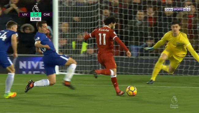 رد فعل كونتي ويورجين كلوب بعد هدف صلاح في تشيلسي