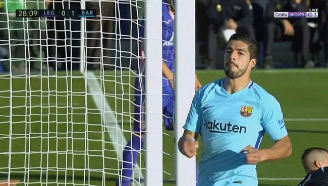 هدف سواريز فى مرمى ليجانيس 1 0 الدورى الاسبانى