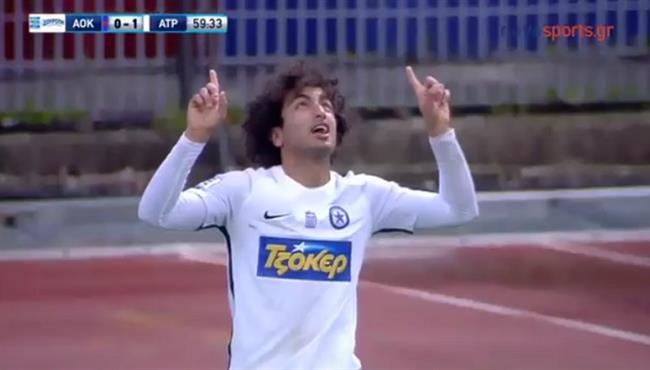 عمرو ورده يسجل هدفين رائعين فى مرمى كركيرا بالدورى اليونانى