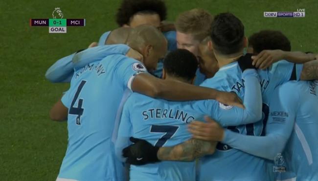هدف مانشستر سيتى الاول فى مرمى مانشستر يونايتد بتعليق حفيظ دراجى