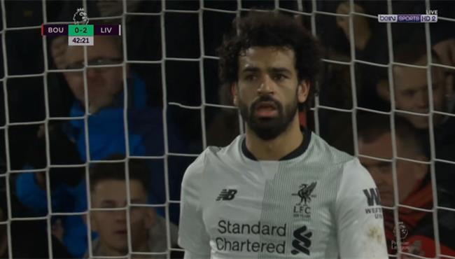 محمد صلاح يهدر انفراد امام مرمي بورنموث