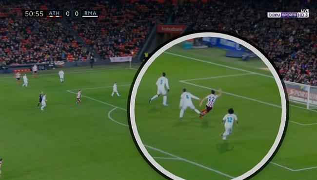 الزووم يثير جدلا حول ركلة جزاء غير محتسبة لاتلتيك بلباو امام ريال مدريد