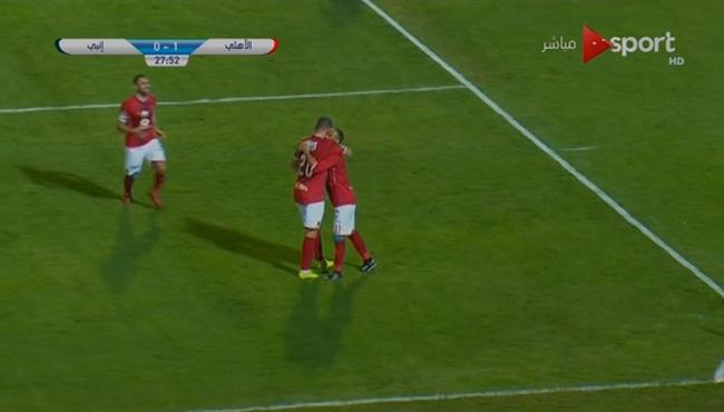 هدف الاهلى الاول فى مرمى انبى سعد سمير