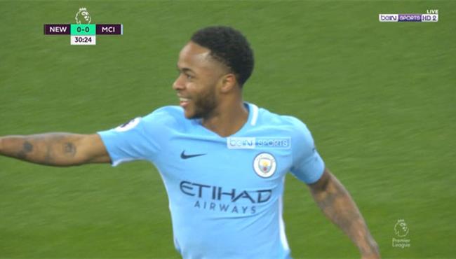 هدف فوز مانشستر سيتي علي نيو كاسل 1 0 الدوري الانجليزي