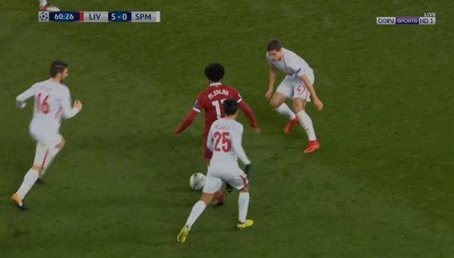 لقطة محمد صلاح التي اثارت جماهير ليفربول امام سبارتاك موسكو