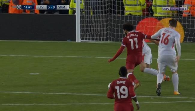 محمد صلاح كاد ان يسجل هدفا رائعا في مرمى سبارتاك موسكو