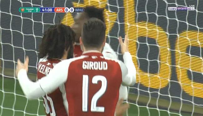 هدف فوز ارسنال علي وستهام 1 0 كاس رابطة الدوري الانجليزي