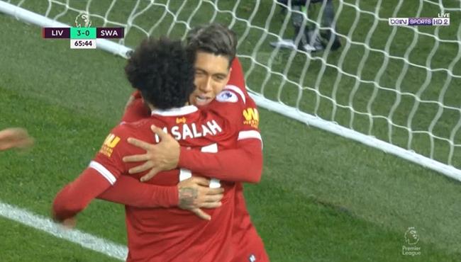 هدف فيرمينيو في مرمي سوانسي اسيست رائع من محمد صلاح