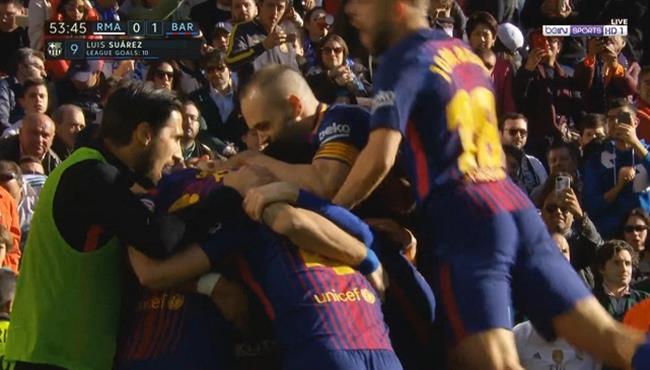 هدف برشلونه الاول في مرمي ريال مدريد بتعليق عصام الشوالي