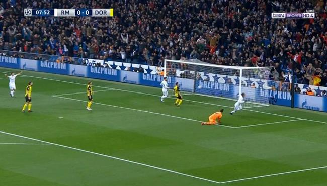 هدف ريال مدريد الاول في مرمي بوروسيا دورتموند بتعليق حفيظ دراجي