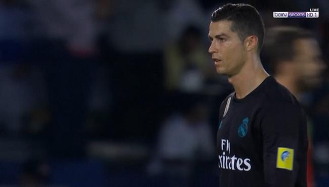 رد فعل رونالدو بعد هدف الجزيرة في مرمي ريال مدريد