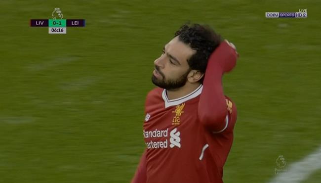 محمد صلاح يهدر فرصه لا تصدق امام ليستر سيتى